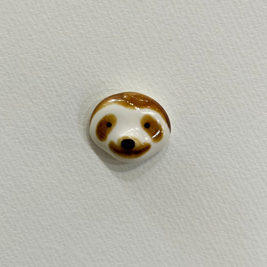 Ceramic Sloth Brooch | Japan