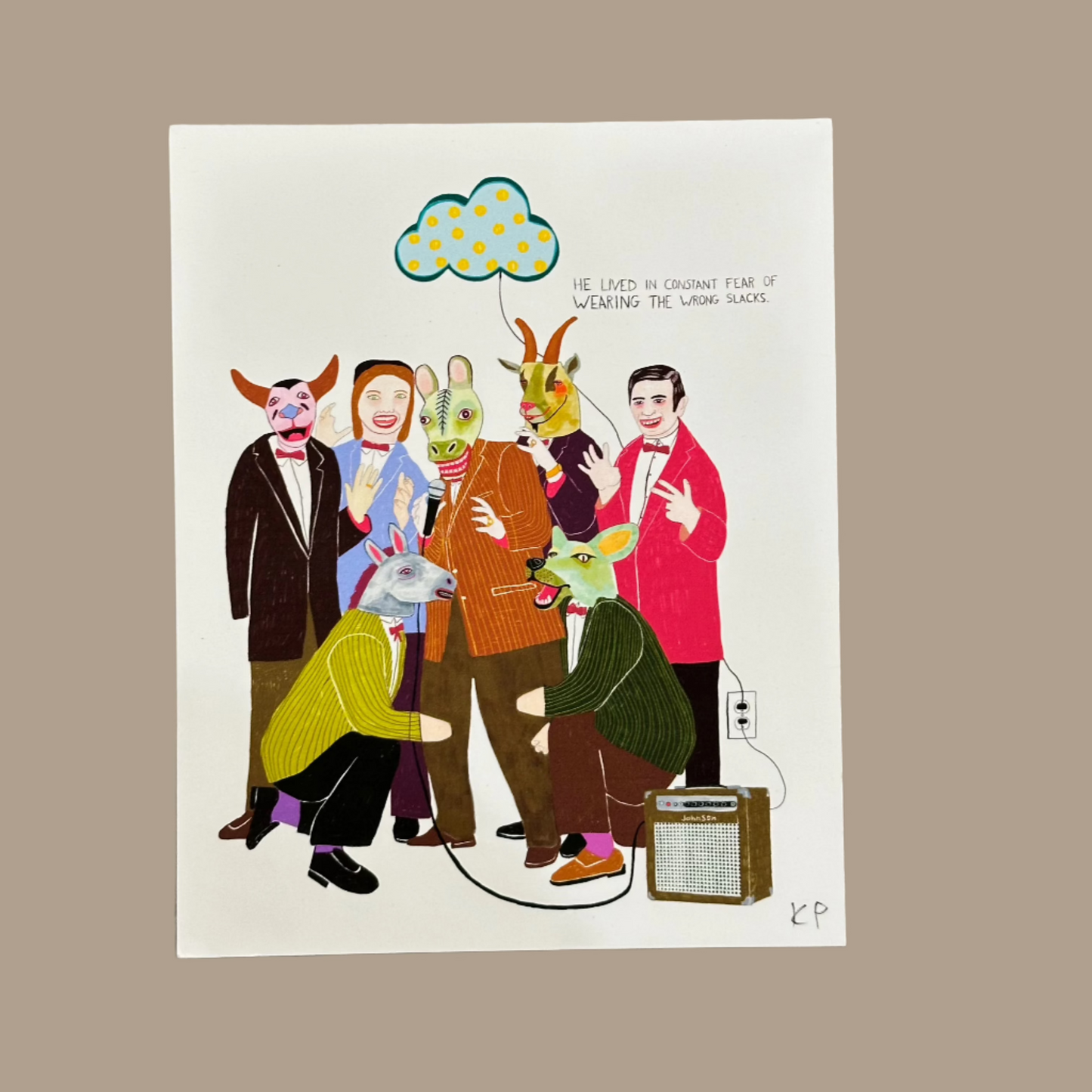 Wrong Slacks Mini Art Print | Kelly Puissegur (LA)