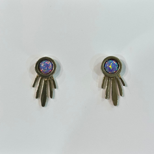 Purple Opal Burst Earrings | Therese Kuempel (IL)