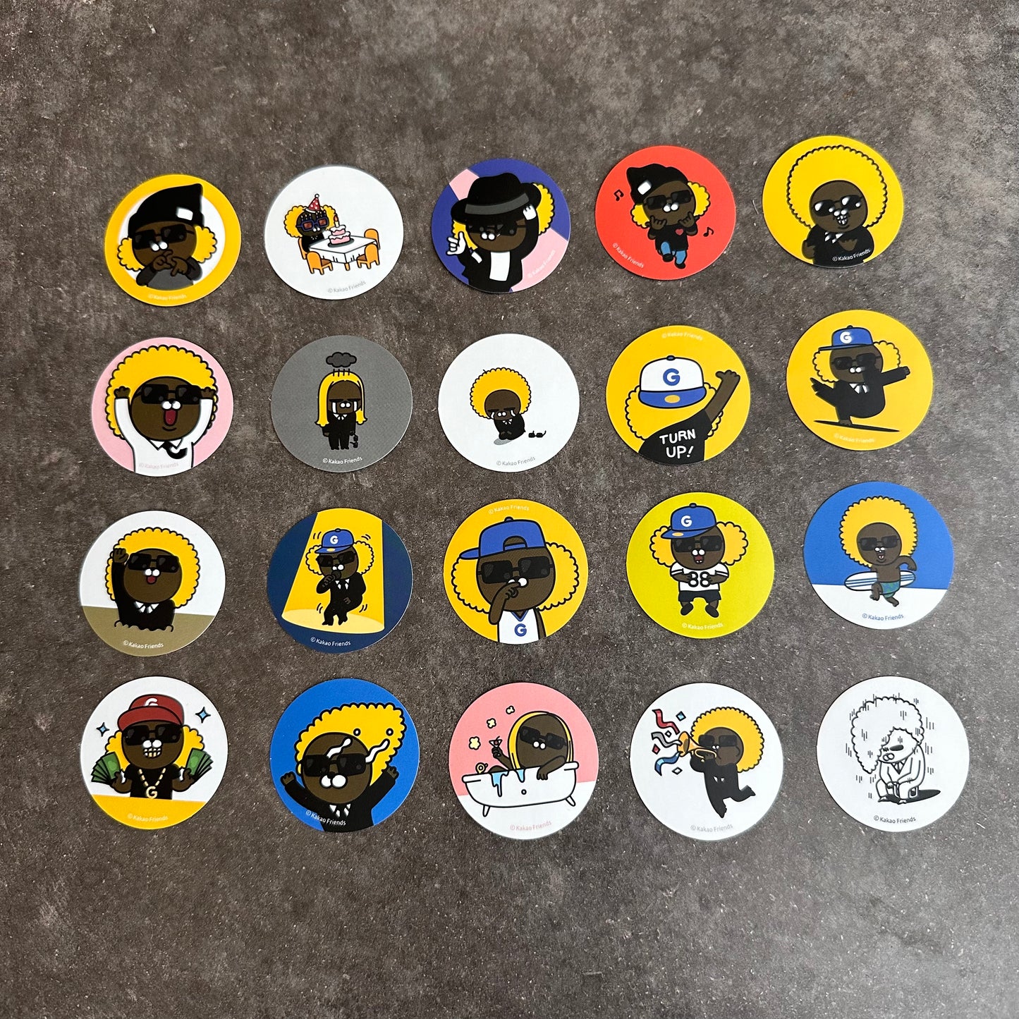 JAY-G Round Sticker Pack | Kakao Friends (Korea)