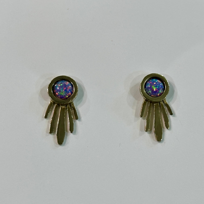 Purple Opal Burst Earrings | Therese Kuempel (IL)