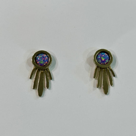 Purple Opal Burst Earrings | Therese Kuempel (IL)