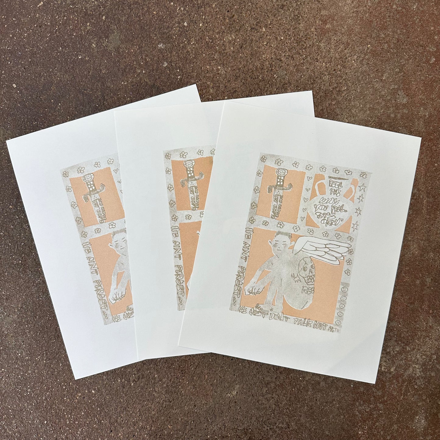 We Just Don't Talk About It Risograph Print | Fantasy Boy Taro (TX)