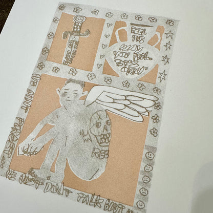 We Just Don't Talk About It Risograph Print | Fantasy Boy Taro (TX)