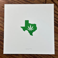 Load image into Gallery viewer, Green State Letterpress Print | We Are 1976 (TX)
