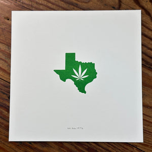 Green State Letterpress Print | We Are 1976 (TX)