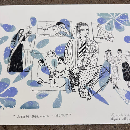 Amrita Sher-Gil - Artist Screenprint | Kylie Chan x Karishma K