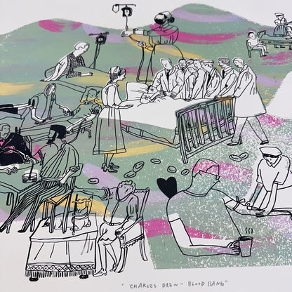 Charles Drew - Blood Bank Screenprint | Kylie Chan x Karishma K