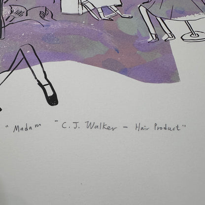 Madame C.J. Walker Hair Product Screenprint | Kylie Chan x Karishma K