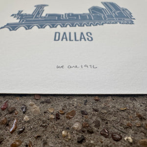 Dallas Skyline Letterpress Print | We Are 1976 (TX)