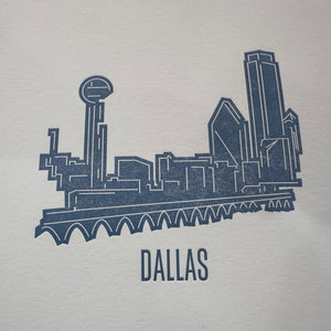 Dallas Skyline Letterpress Print | We Are 1976 (TX)