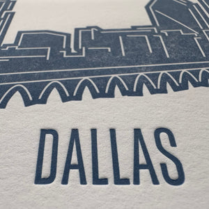 Dallas Skyline Letterpress Print | We Are 1976 (TX)