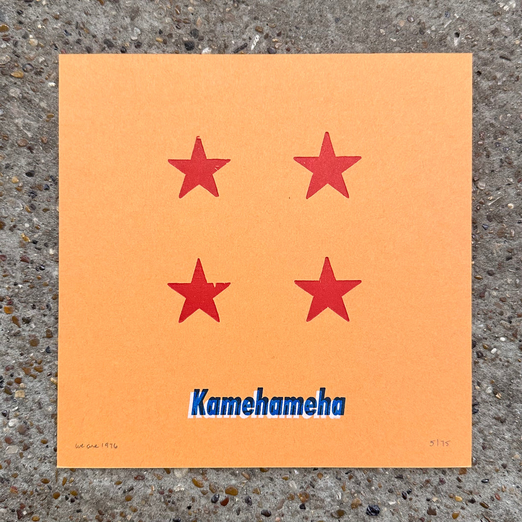 Kamehameha Letterpress Print | We Are 1976 (TX)