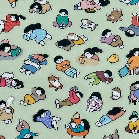 Lazy Holiday Sticker Sheet | Mindwave (Japan)