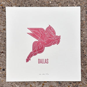 Dallas Pegasus Letterpress Print | We Are 1976 (TX)