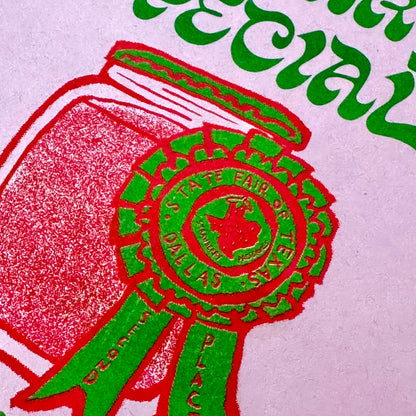 Berry Special Howdy Risograph Print | Strange Powers Press (TX)