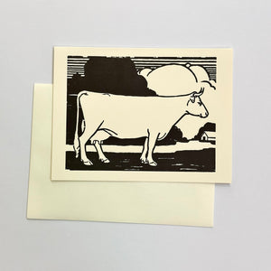 Barnyard Animal Letterpress Card Print | Cow | Hatch Show Print (TN)