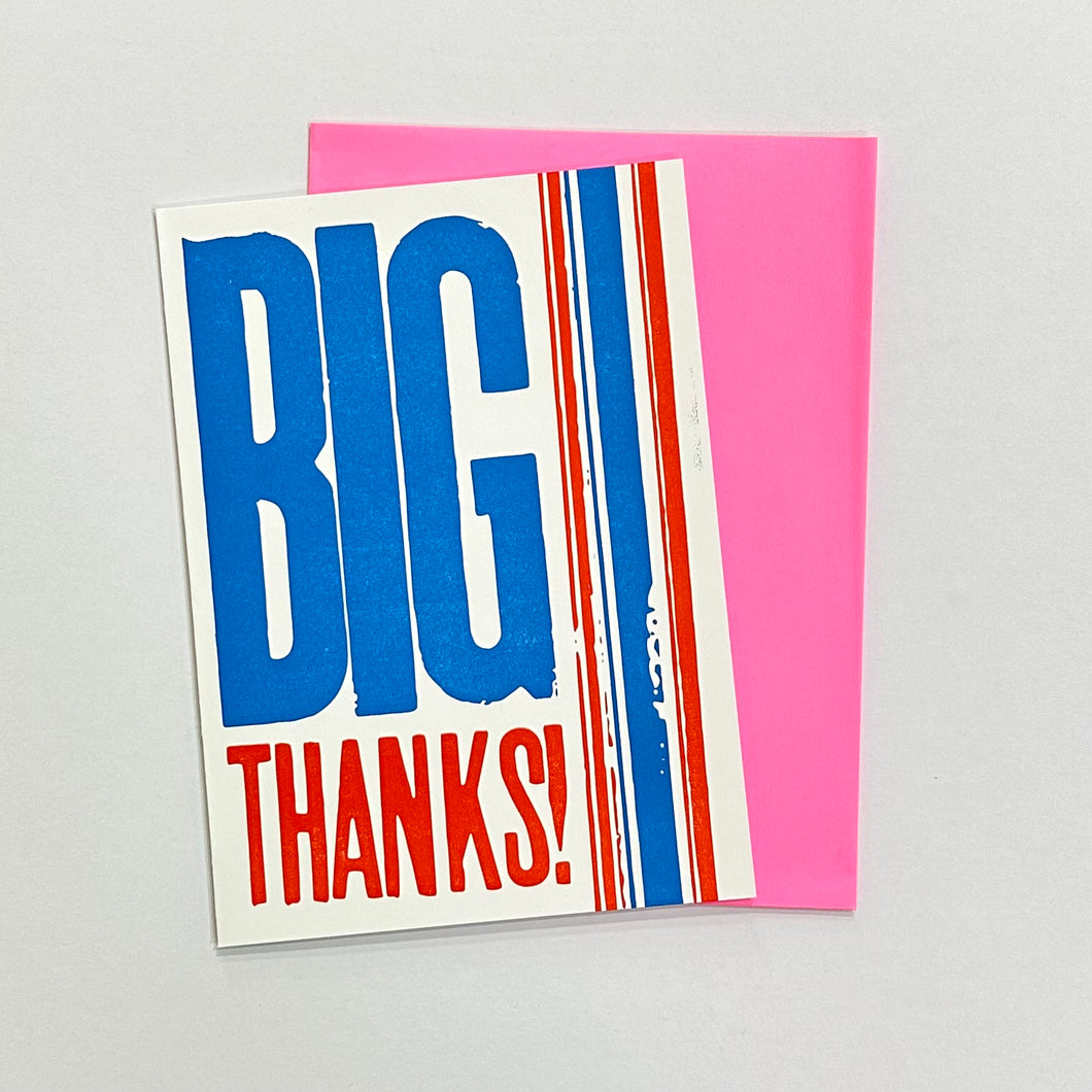 Big Thanks Letterpress Card | Hatch Show Print (TN)