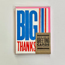 Load image into Gallery viewer, Big Thanks Letterpress Card | Hatch Show Print (TN)
