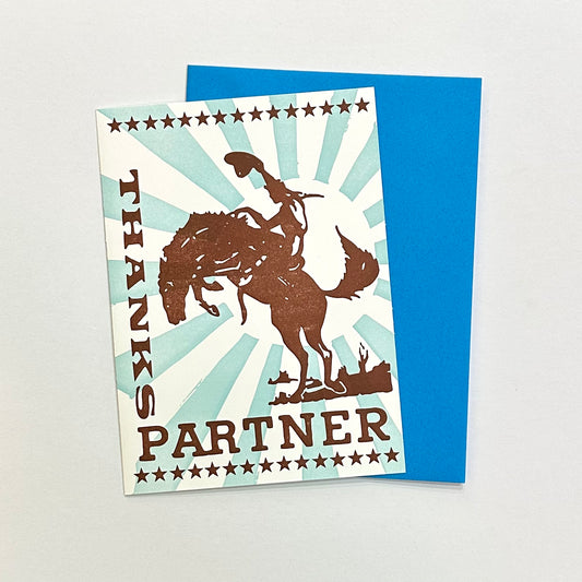 Thanks Partner Letterpress Card | Hatch Show Print (TN)