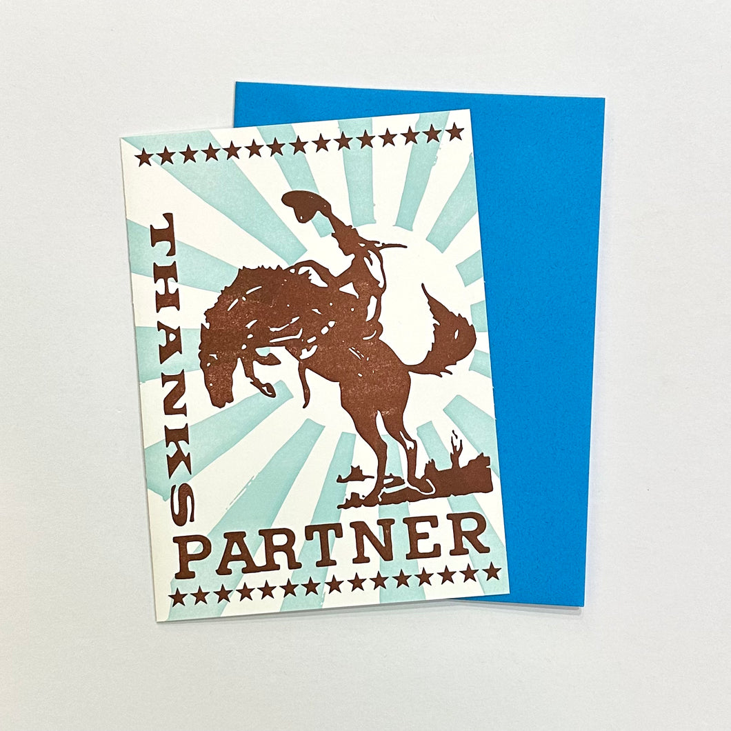Thanks Partner Letterpress Card | Hatch Show Print (TN)