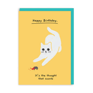 Birthday, It's the thought that counts Card | Ken The Cat (UK)