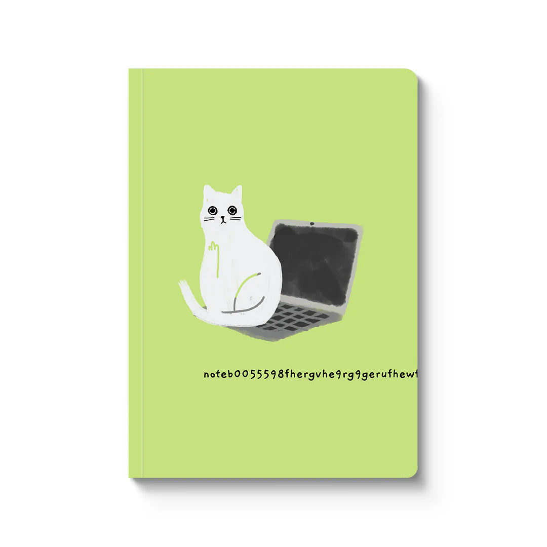 Laptop Cat Paperback Notebook| A5 | Ken the Cat (UK)