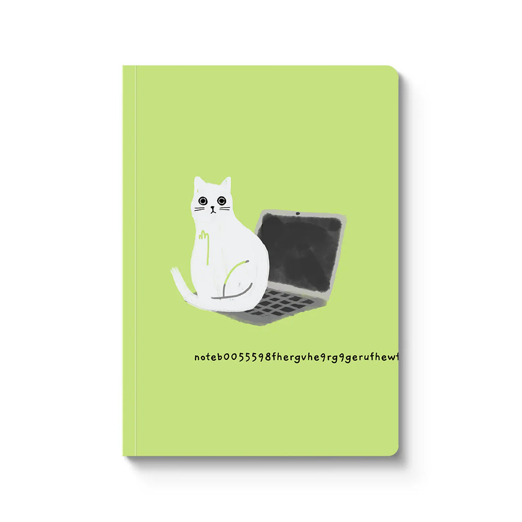 Laptop Cat Paperback Notebook| A5 | Ken the Cat (UK)