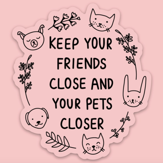 Keep Your Friends Close Vinyl Sticker | Tender Ghost (FL)