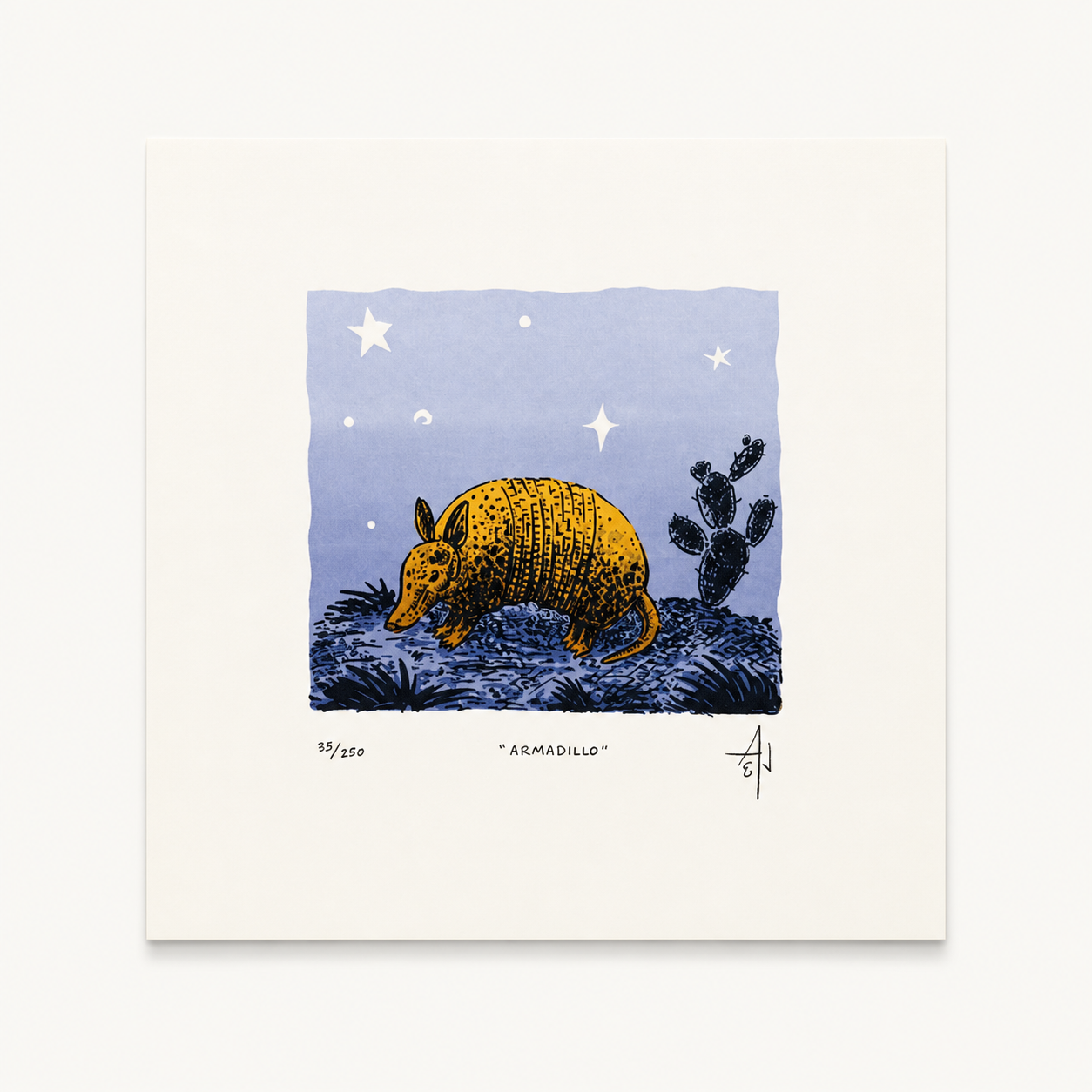 Armadillo Screenprint  | Allison & Jonathan Metzger (IA)