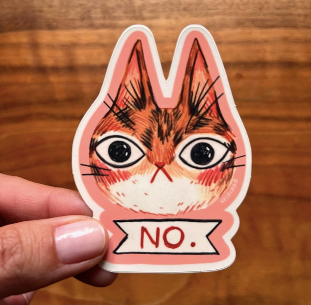 No Cat Vinyl Sticker | Heidi Moreno (CA)