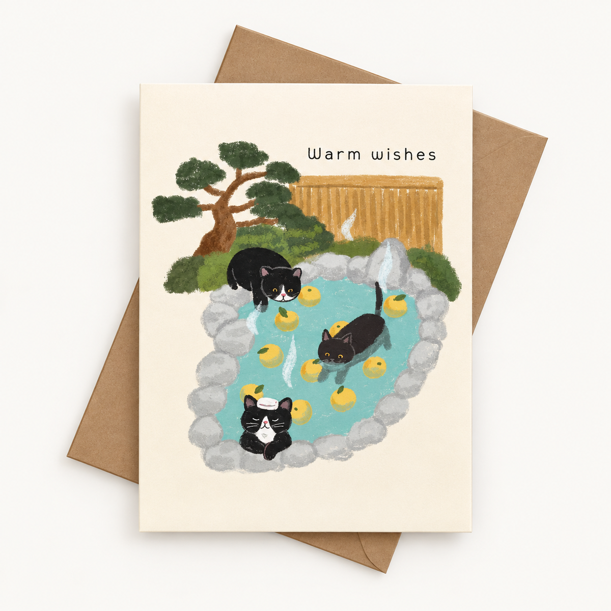 Onsen Cats Yuzu Bath Card | Hoshi (CA)