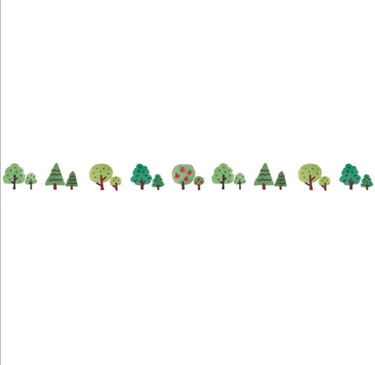 Deco Rush Decoration Tape | Green Trees | PLUS (Japan)