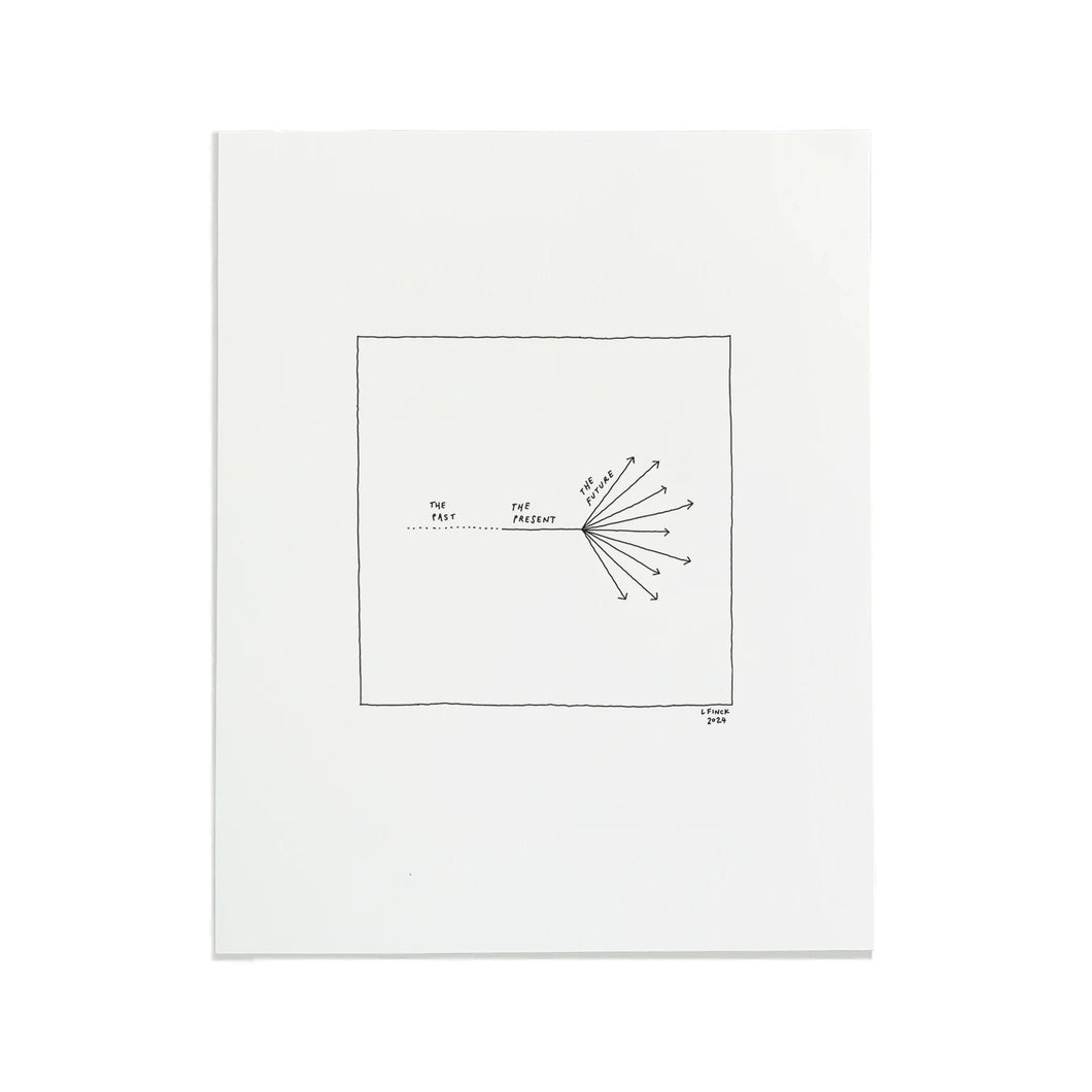 Past Present Future Letter Press Print | Liana Finck (NY)