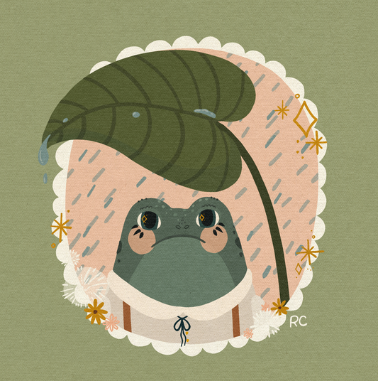 Rain Frog Art Print | Rachele Cromer (OK)
