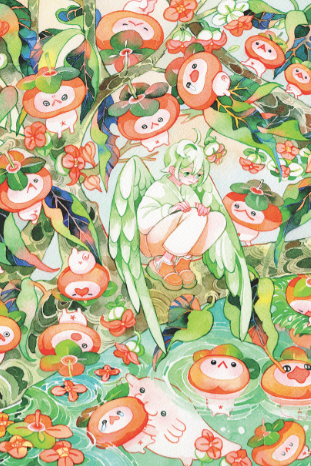 Ripe Persimmons Mini Print | Koyamori (CAN)