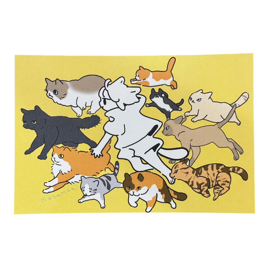 Running Cats Mini Print | Koyamori (CAN)
