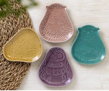 Mino Ware Metsa Woodland Animal Cermaic Dish | Minoru(Japan)