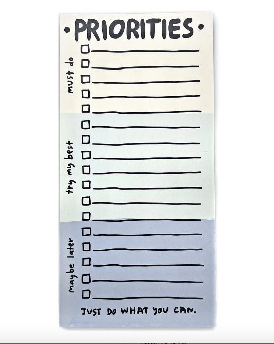 Priorities Notepad | People I've Loved (CA)