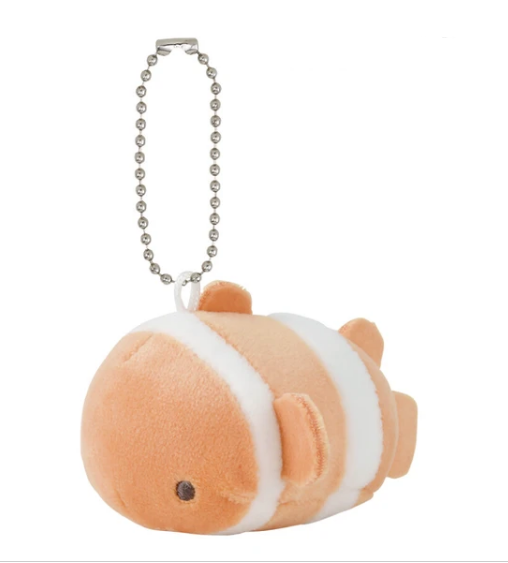 Clown Fish Plush Keychain | marsh mallow aquamie (Japan)