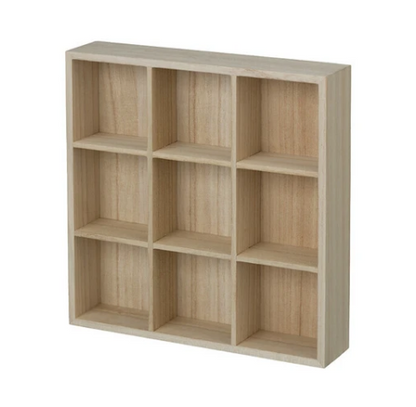 Wooden Display Shelf 9 Compartment Organizer | Concombre (Japan)
