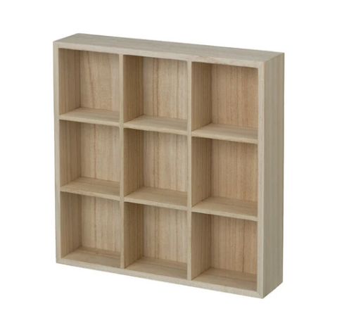 Wooden Display Shelf 9 Compartment Organizer | Concombre (Japan)