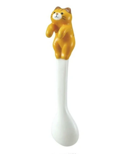 Climbing Cat Mug Spoon | Orange Tabby | Decole (Japan)