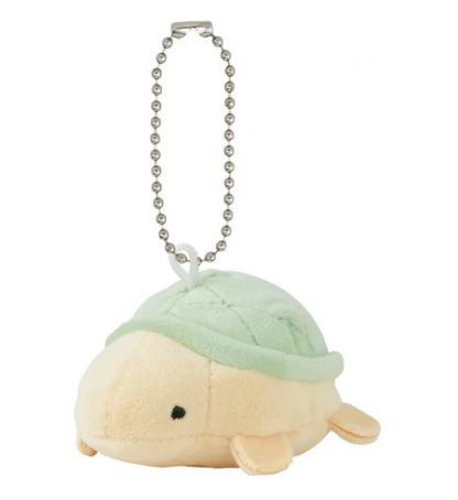 Turtle Plush Keychain | marsh mallow aquamie (Japan)