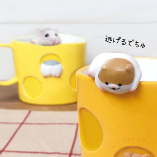 Ceramic Climbing Hamster Mug Spoon | Brown | Decole (Japan)