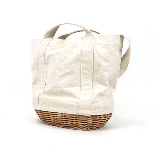 Wicker Canvas Tote Bag | Creer (Japan)