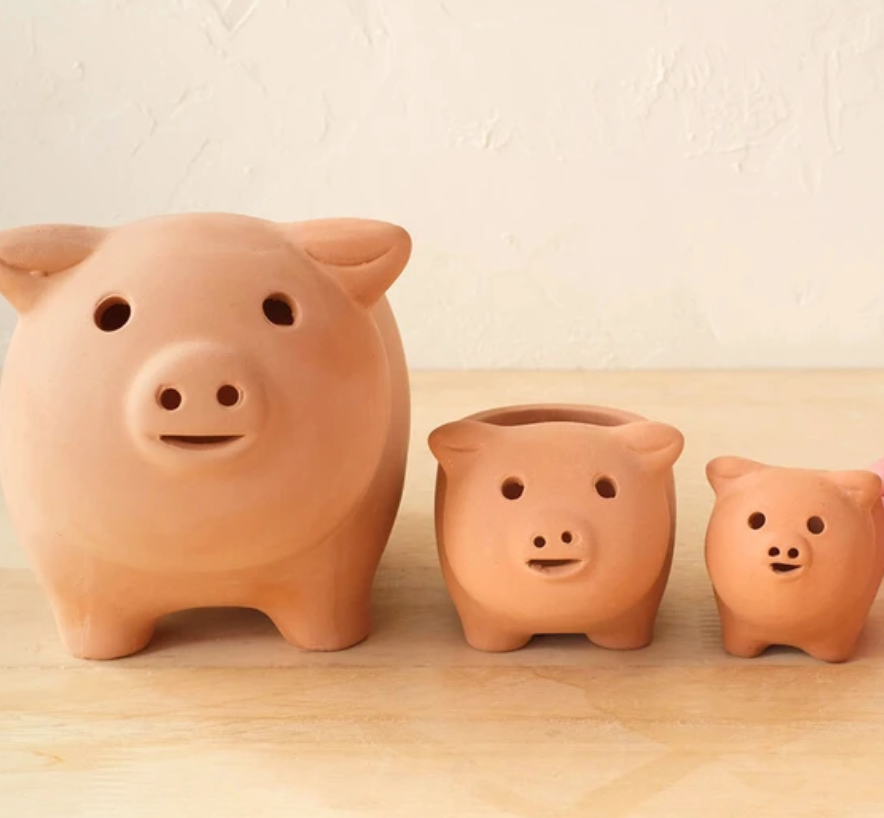 Terra Cotta Pig Planter | Green House(Japan)