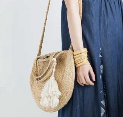 Knitted Jute Tote Bag | Malaika (Japan)