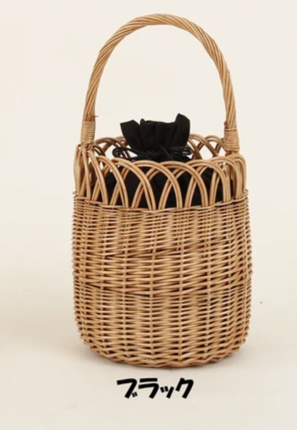 Willow Weaved Basket Handbag | Dot (Japan)