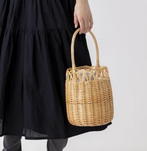 Willow Weaved Basket Handbag | Dot (Japan)